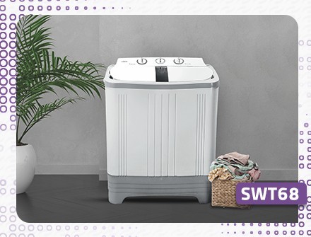 Twin washing machine model SWT68; a reliable product, now available on the market